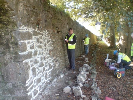 Cintec anchors installed in historic city walls to repair structural cracks, Cashel, Co. Tipperary, Ireland