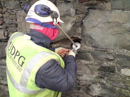 A discreet solution to structural repairs; Cintec anchor installation at St Malachy's Wall, Bangor, Co. Down, Northern Ireland.