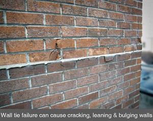 002 cavity wall ties failure crack in walls masonry brick dublin ireland belfast northern ireland NI
