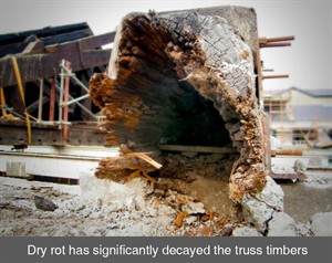 003 dry rot decay wet rot timber splice repair damp timber truss wood belfast dublin northern ireland NI