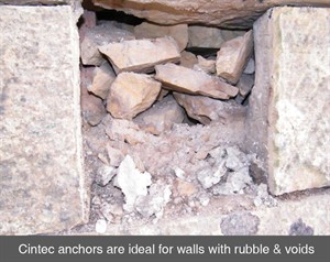 002 rubble fill stone wall diamond drilling cintec anchor cracks in wall dublin belfast northern ireland NI