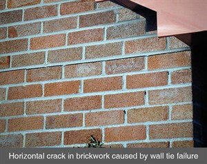 005 cavity wall tie failure replacement test check crack in wall belfast dublin northern ireland NI
