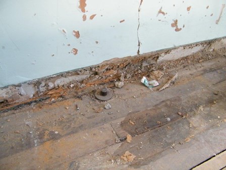 The skirting boards suffer from wet rot, and needed replaced, RBAI, Belfast